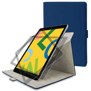 エレコム　ELECOM iPad 10.2 モデル/ソフトレザｰ/360度回転/ネイビｰ TB-A19R360NV