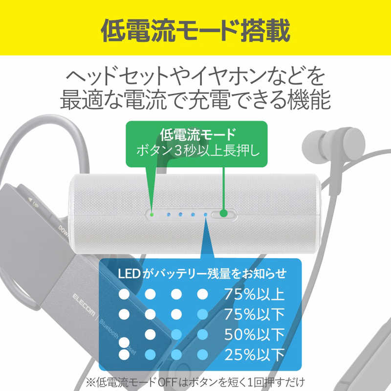 エレコム　ELECOM エレコム　ELECOM 5000mAh 20.5W出力 モバイルバッテリー DE-C17L-5000WF [USB Power Delivery対応] DE-C17L-5000WF DE-C17L-5000WF