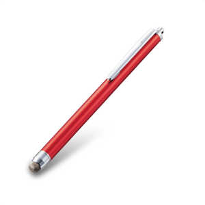 エレコム　ELECOM タッチペン 導電繊維タイプ レッド P-TPS03RD