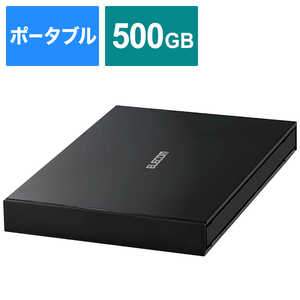 エレコム　ELECOM 外付ケSSD ポｰタブル USB3.1(Gen1)対応 500GB ESD-EJ0500GBK ブラック