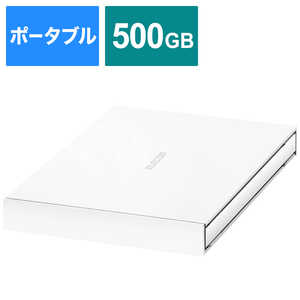 エレコム　ELECOM 外付ケSSD ポｰタブル USB3.1(Gen1)対応 500GB ESD-EJ0500GWH ホワイト