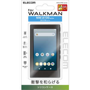 エレコム　ELECOM Walkman A 2019 NW-A100シリーズ対応シリコンケース ブラック AVS-A19SCBK