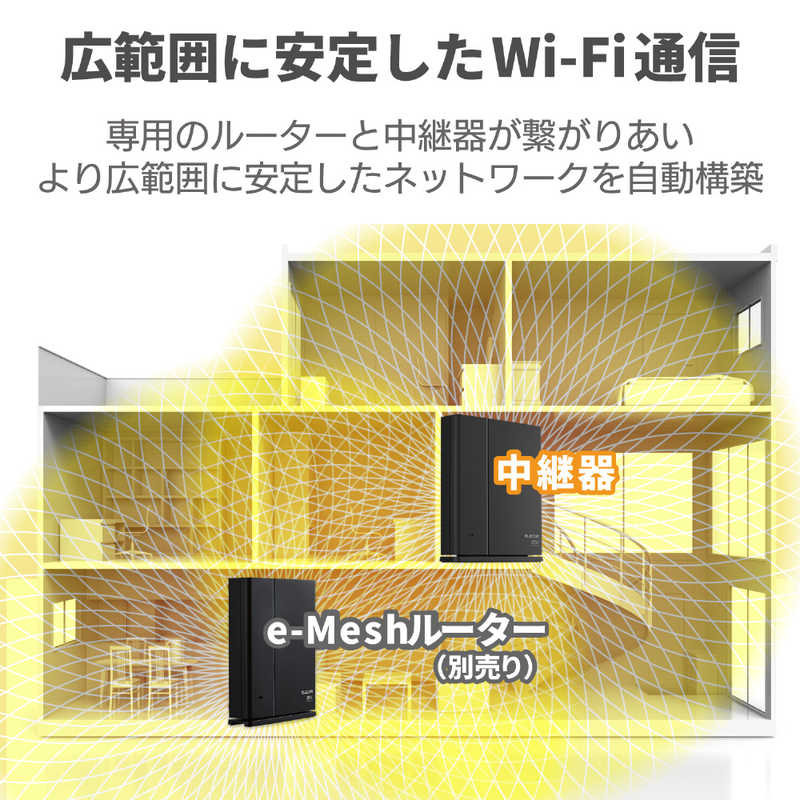 エレコム　ELECOM エレコム　ELECOM 無線LAN(Wi-Fi)中継機 1201+574Mbps ブラック [Wi-Fi 6(ax)/ac/n/a/g/b] WSC-X1800GS-B WSC-X1800GS-B