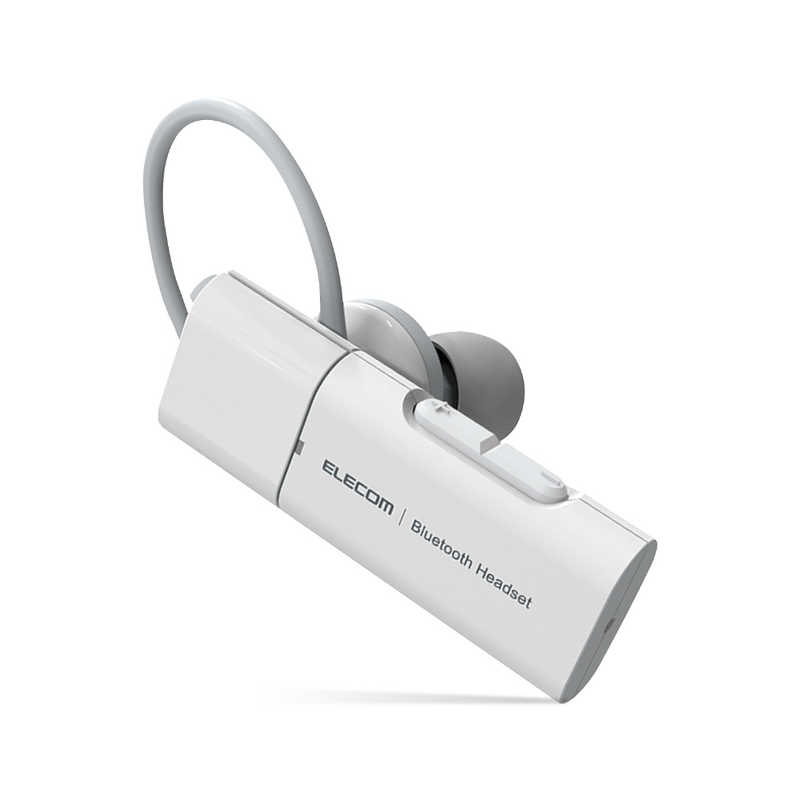 エレコム　ELECOM エレコム　ELECOM ヘッドセット [ワイヤレス(Bluetooth)/片耳/イヤフックタイプ] LBT-HSC10MPWH ホワイト LBT-HSC10MPWH ホワイト