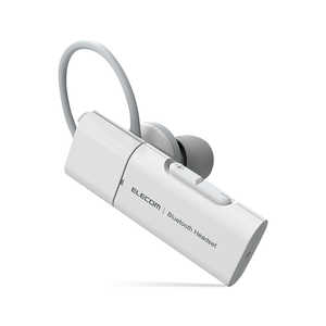 エレコム　ELECOM ヘッドセット [ワイヤレス(Bluetooth)/片耳/イヤフックタイプ] LBT-HSC10MPWH ホワイト