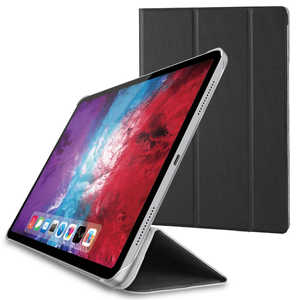 エレコム　ELECOM iPad 2020 春モデル Mサイズ フラップケｰス 背面クリア ソフトレザｰ 2アングル スリｰプ対応 TB-A20PMWVBK ブラック