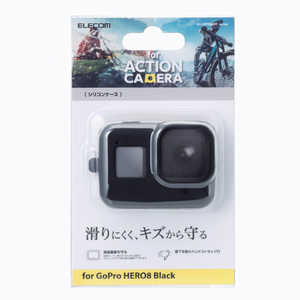 エレコム　ELECOM アクションカメラ用 シリコンケース GoPro HERO8 Black (ブラック) AC-GP8BSSCBK