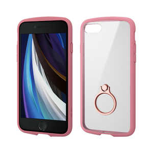 エレコム　ELECOM iPhone SE 第2世代 TOUGH SLIM LITE フレームカラー リング付 ピンク PM-A19ATSLFCRPN
