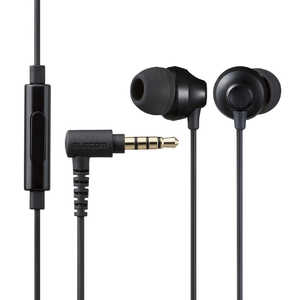 エレコム　ELECOM 有線イヤホン カナル型 ［リモコン・マイク対応/ φ3.5mm ミニプラグ］ ブラック EHP-F12CMBK