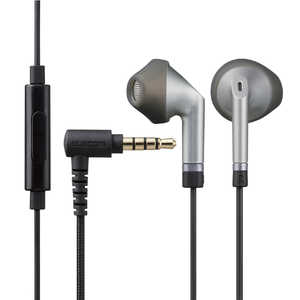 エレコム　ELECOM ステレオイヤホン セミオープン型 φ3.5mm マイク対応 Fast Music FS10I φ13.6mm 高耐久ケーブル シルバー EHP-FS10IMSV