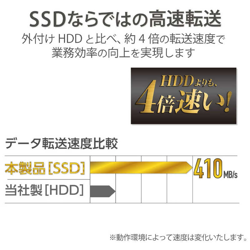 エレコム　ELECOM エレコム　ELECOM 外付けSSD ブラック [ポータブル型 /120GB] ESD-EC0120GBKR ESD-EC0120GBKR