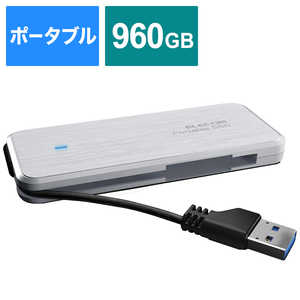 エレコム　ELECOM 外付けSSD ホワイト [ポｰタブル型 /960GB] ESD-EC0960GWHR