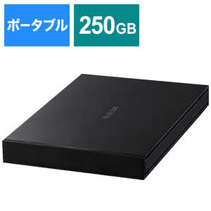 エレコム　ELECOM 外付けSSD USB-A接続 (PS4対応) ブラック [ポｰタブル型/250GB] ESD-EJ0250GBKR