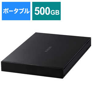 エレコム ELECOM 外付けSSD USB-A接続 (PS4対応) ブラック [ポータブル型/500GB] ブラック ESDEJ0500GBKR