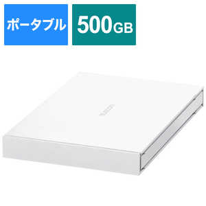 エレコム ELECOM 外付けSSD USB-A接続 (PS4対応) ホワイト [ポータブル型/500GB] ホワイト ESDEJ0500GWHR