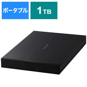 エレコム ELECOM 外付けSSD USB-A接続 (PS4対応) ブラック [ポータブル型/1TB] ブラック ESDEJ1000GBKR