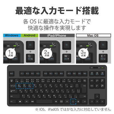 エレコム ELECOM キーボード [ワイヤレス /Bluetooth エレコム ELECOM キーボード [ワイヤレス /Bluetooth