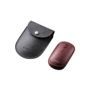 エレコム ELECOM BlueLEDマウス/薄型/Bluetooth対応/静音/ポーチ付/レッド レッド MTM10BBRD