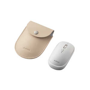 エレコム ELECOM BlueLEDマウス/薄型/Bluetooth対応/静音/ポーチ付/ホワイト ホワイト MTM10BBWH