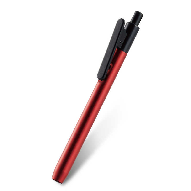 エレコム　ELECOM エレコム　ELECOM 【アウトレット】スマートフォン･タブレット用タッチペン 超感度タイプ クリップノック式 手袋対応 レッド P-TPCNCRD P-TPCNCRD