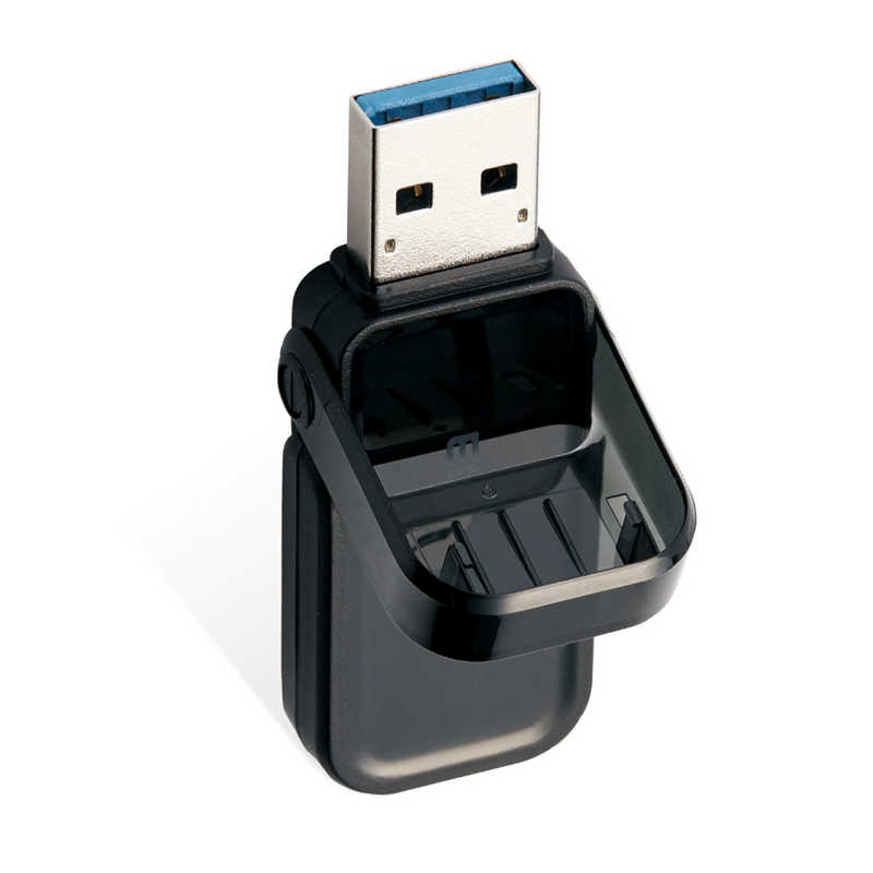エレコム　ELECOM エレコム　ELECOM USBメモリー USB3.1(Gen1)対応 フリップキャップ式 128GB ブラック MF-FCU3128GBK MF-FCU3128GBK