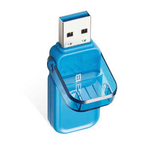 エレコム　ELECOM USBメモリー USB3.1(Gen1)対応 フリップキャップ式 128GB ブルー MF-FCU3128GBU