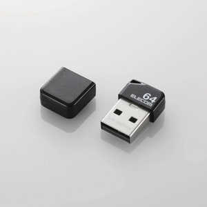 エレコム ELECOM USBメモリ USB2.0 小型 キャップ付 64GB ブラック MF-SU2B64GBK エレコム ELECOM USBメモリ USB2.0 小型 キャップ付 64GB ブラック MF-SU2B64GBK
