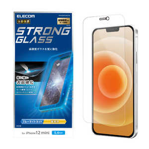 エレコム　ELECOM iPhone 12 mini ガラスフィルム セラミックコート 0.33 防塵P BLカット PM-A20AFLGGCBL