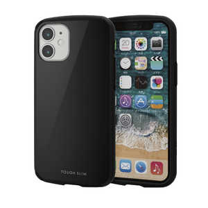 エレコム　ELECOM iPhone 12 mini 5.4インチ対応 ハイブリッドケース TOUGH SLIM LITE ブラック PM-A20ATSLBK