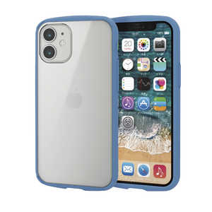 エレコム　ELECOM iPhone 12 mini 対応 ハイブリッドケース TOUGH SLIM LITE フレームカラー ブルー PM-A20ATSLFCBU