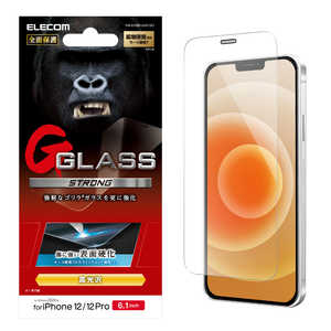 エレコム　ELECOM iPhone 12/12 Pro 6.1インチ対応 ガラスフィルム ゴリラ セラミックコート 0.21mm 防塵プレート PM-A20BFLGGCGO