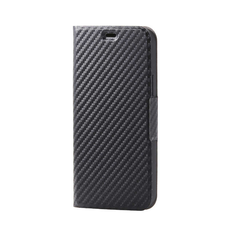 エレコム　ELECOM エレコム　ELECOM iPhone 12 12 Pro 6.1インチ対応 レザーケース 手帳型 UltraSlim 薄型 磁石付き カーボン調(ブラック) PM-A20BPLFUCB PM-A20BPLFUCB