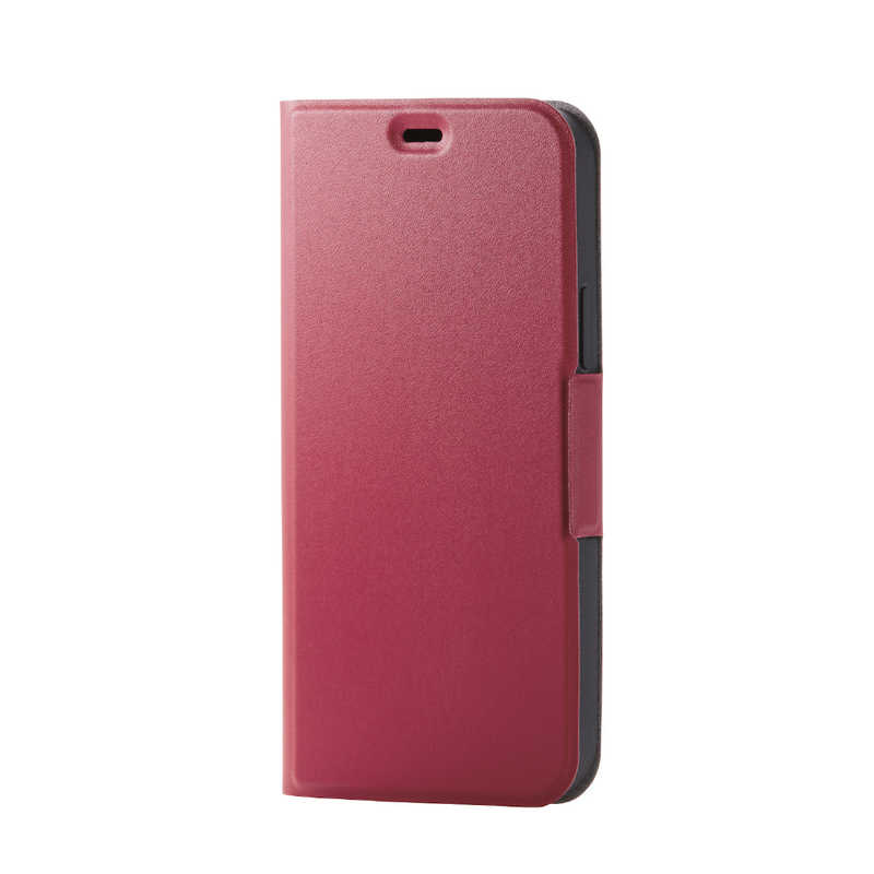 エレコム　ELECOM エレコム　ELECOM iPhone 12 12 Pro 6.1インチ対応 レザーケース 手帳型 UltraSlim 薄型 磁石付き レッド PM-A20BPLFURD PM-A20BPLFURD