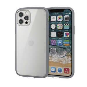 エレコム　ELECOM iPhone 12 12 Pro 6.1インチ対応 ハイブリッドケース TOUGH SLIM LITE フレームカラー グレー PM-A20BTSLFCGY