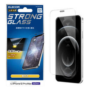 エレコム　ELECOM iPhone 12 Pro Max 6.7インチ対応 ガラスフィルム エッジ強化 0.33mm 防塵プレート PM-A20CFLGGS