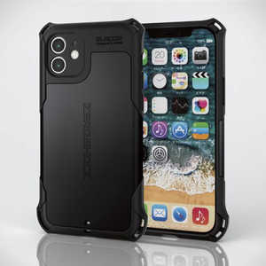 エレコム　ELECOM iPhone 12 ハイブリッドケース ZEROSHOCK 超極み ブラック PMCA20BZEROKBK