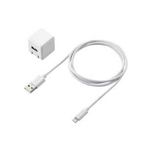 エレコム ELECOM LightningAC充電器 1.0A出力 ケーブル同梱 1.0m ホワイト MPA-ACL04WH エレコム ELECOM LightningAC充電器 1.0A出力 ケーブル同梱 1.0m ホワイト MPA-ACL04WH