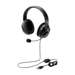 エレコム ELECOM オーバーヘッド/両耳/USB/40mmドライバ/ブラック HS-HP30UBK エレコム ELECOM オーバーヘッド/両耳/USB/40mmドライバ/ブラック HS-HP30UBK