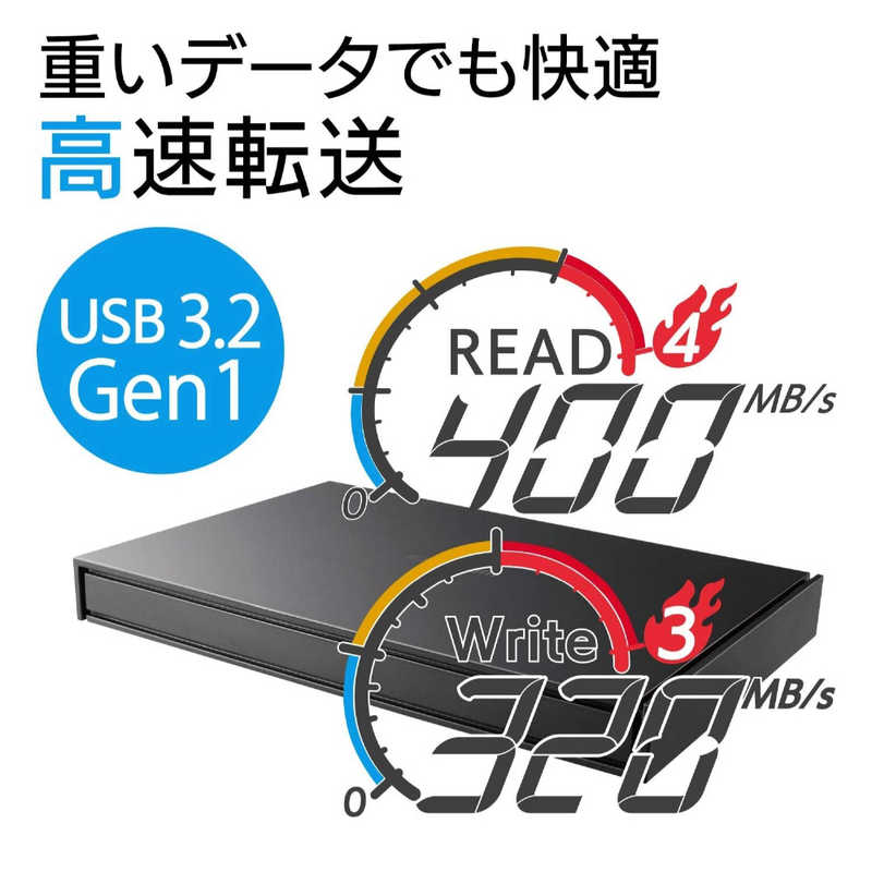 エレコム　ELECOM エレコム　ELECOM 外付ケSSD ポータブル USB3.2(Gen1)対応 120GB ブラック ESD-EJ0120GBK ESD-EJ0120GBK