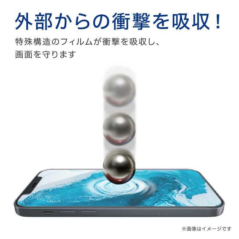 エレコム　ELECOM エレコム　ELECOM iPhone 12 mini フィルム 衝撃吸収 スムース 薄型 指紋防止 反射防止 PM-A20AFLFPS PM-A20AFLFPS