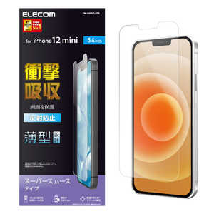 エレコム　ELECOM iPhone 12 mini フィルム 衝撃吸収 スムース 薄型 指紋防止 反射防止 PM-A20AFLFPS