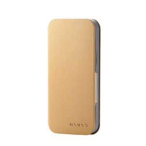 エレコム　ELECOM iPhone 12 mini レザーケース 手帳型 MINIO ライオンイエロー×スレートグレー PM-A20APLFMINYL