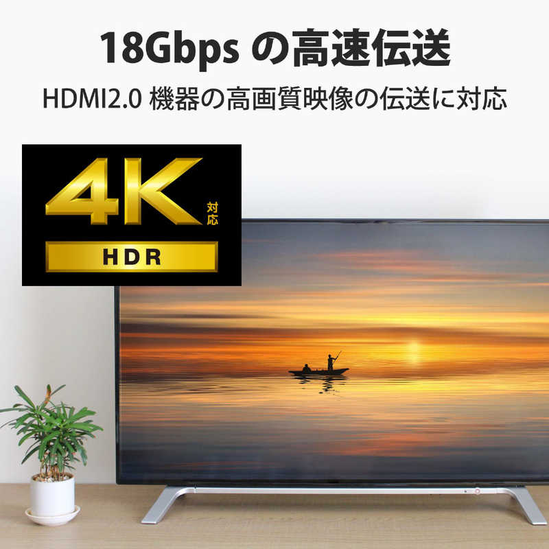 エレコム　ELECOM エレコム　ELECOM HDMIケーブル Premium HDMI ブラック [3m /HDMI⇔HDMI /スタンダードタイプ /4K対応] CAC-HDP30BK CAC-HDP30BK