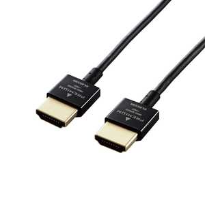 エレコム　ELECOM HDMIケーブル Premium HDMI ブラック [1m /HDMI⇔HDMI /スリムタイプ /4K対応] CAC-HDPSS10BK