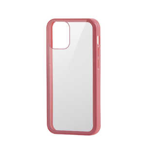 エレコム　ELECOM iPhone 12 mini 5.4インチ対応 ハイブリッドケース 360度保護 ガラス ピンク PM-A20AHV360MPN