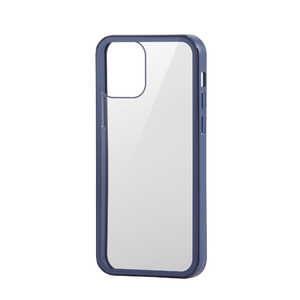 エレコム　ELECOM iPhone 12/12 Pro 6.1インチ対応 ハイブリッドケース 360度保護 ガラス ブルー PM-A20BHV360MBU