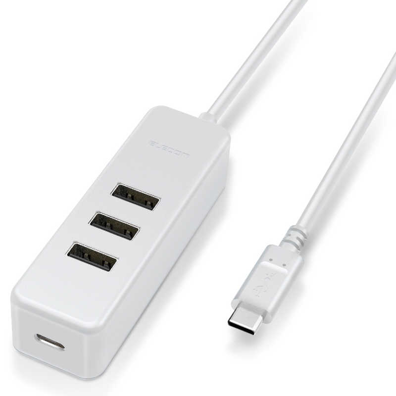エレコム　ELECOM エレコム　ELECOM USB-C → USB-C+USB-A 変換ハブ ホワイト [USB Power Delivery対応 /USB2.0対応 /4ポート /バス&セルフパワー] U2HC-T431PWH U2HC-T431PWH