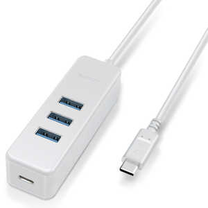 쥳 ELECOM USB-C  USB-C+USB-A Ѵϥ ۥ磻 [USB Power Deliveryб /USB3.1б /4ݡ /Х &եѥ] U3HC-T431P5WH