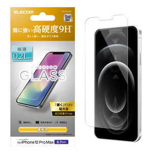 エレコム　ELECOM iPhone 12 Pro Max 6.7インチ対応 ガラスフィルム 0.21mm PM-A20CFLGY