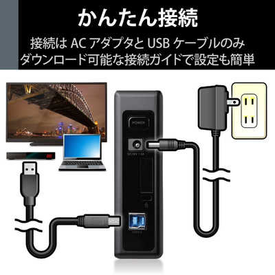 エレコム ELECOM 外付けHDD USB-A接続 テレビ録画向け ブラック エレコム ELECOM 外付けHDD USB-A接続 テレビ録画向け ブラック